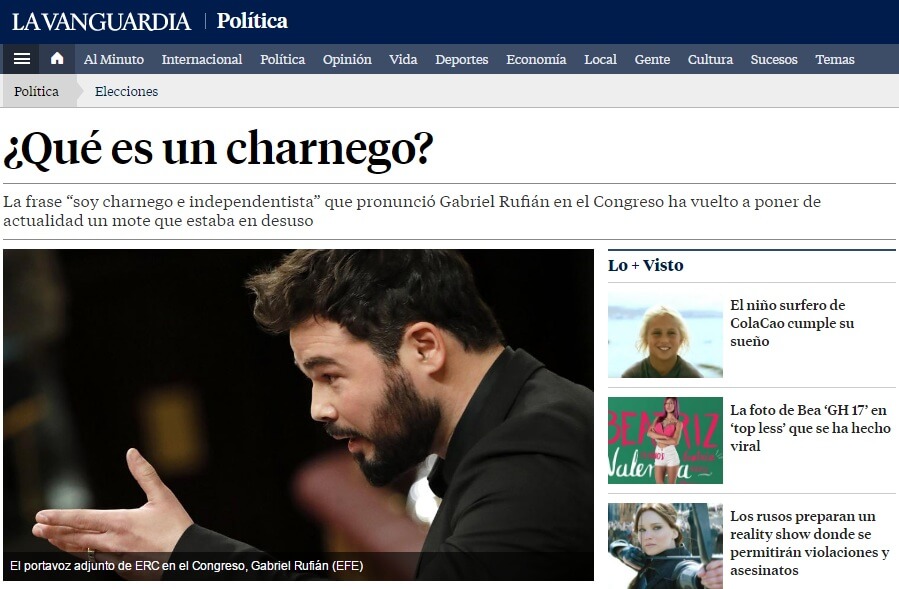 un charnego Qué es un charnego? una noticia