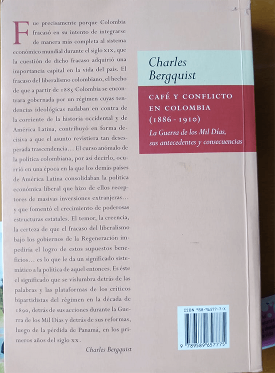 contracubierta libro Café y Conflicto