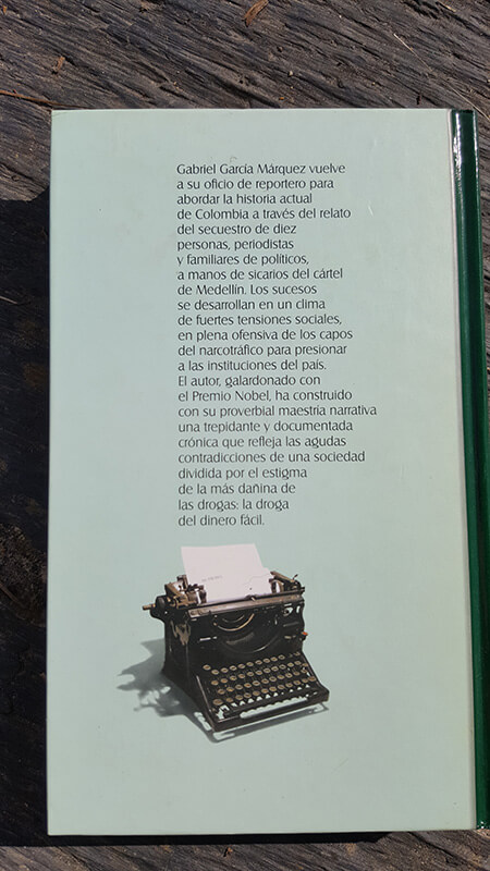 Contracubierta del libro Noticia de un secuestro